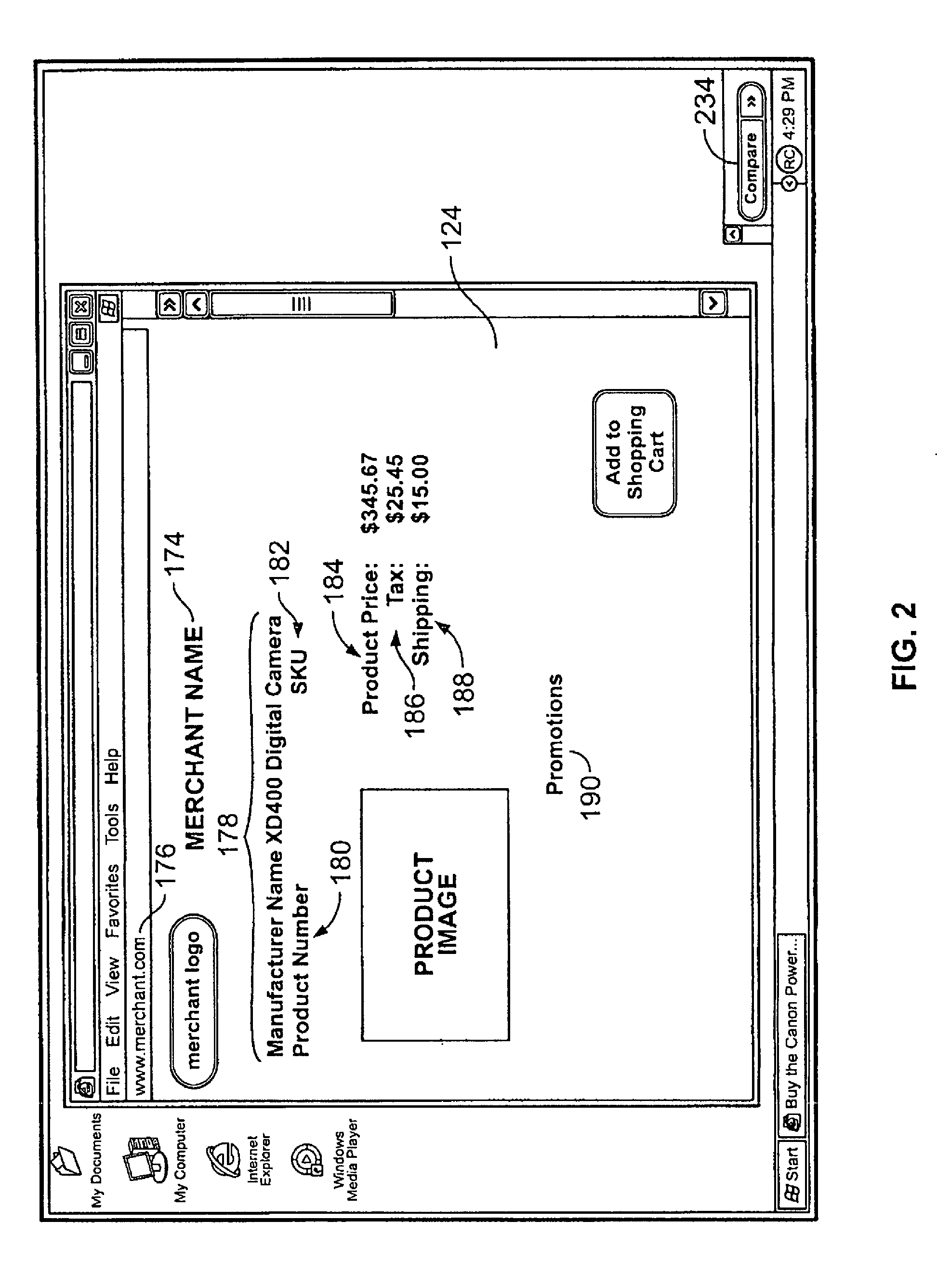 Method and system for identifying targeted data on a web page