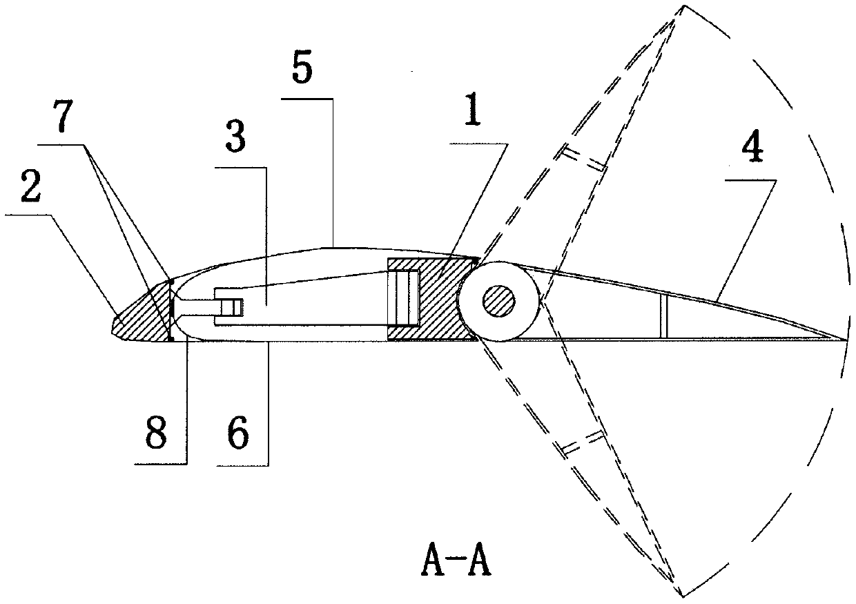 Folding wing with flat folding extension wing