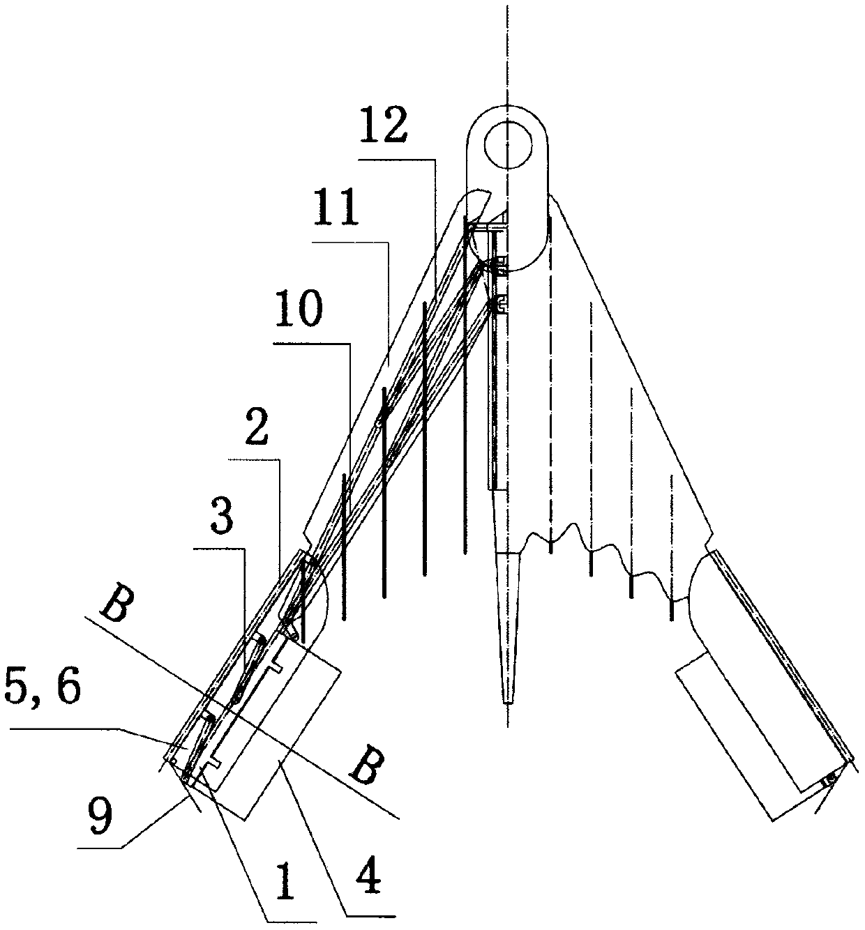 Folding wing with flat folding extension wing