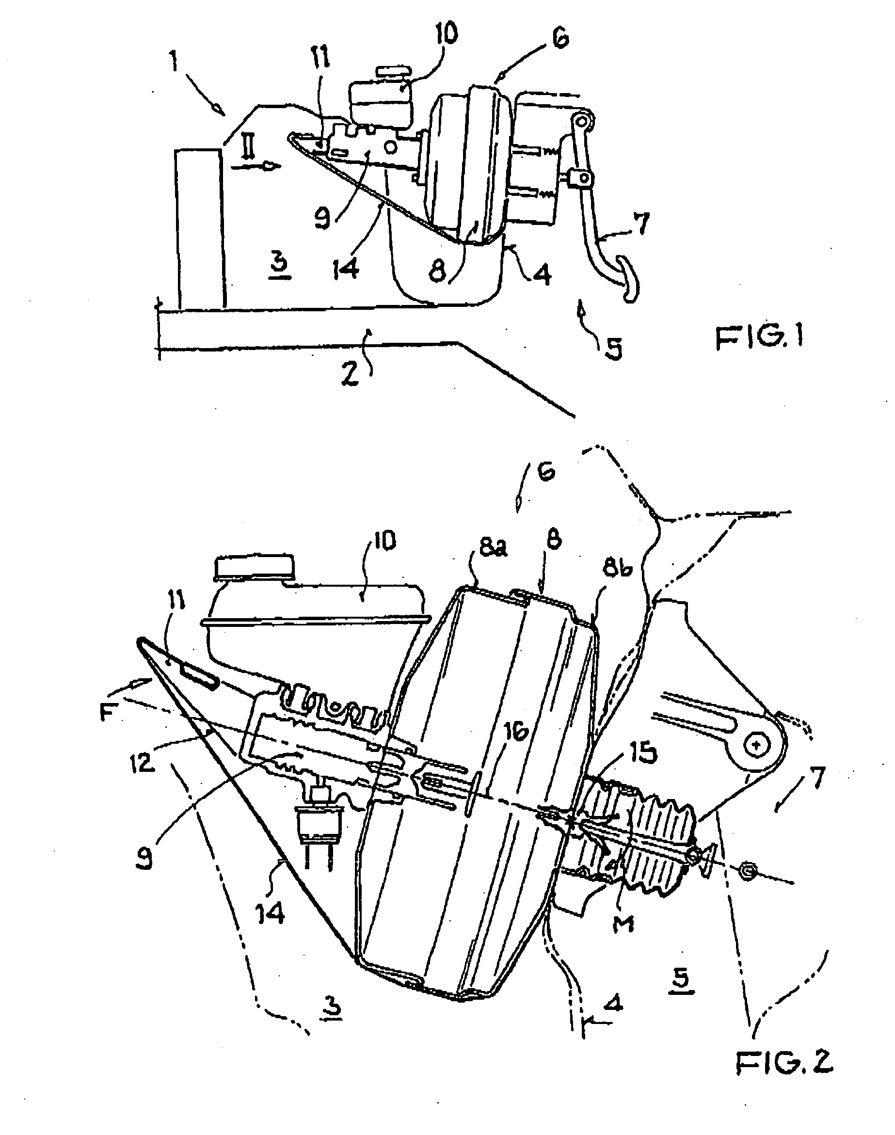 Safety Device for a Motor Vehicle Having a Front-End Structure