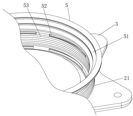 A fully covered anti-collision protection device for the observation window of a manned submersible