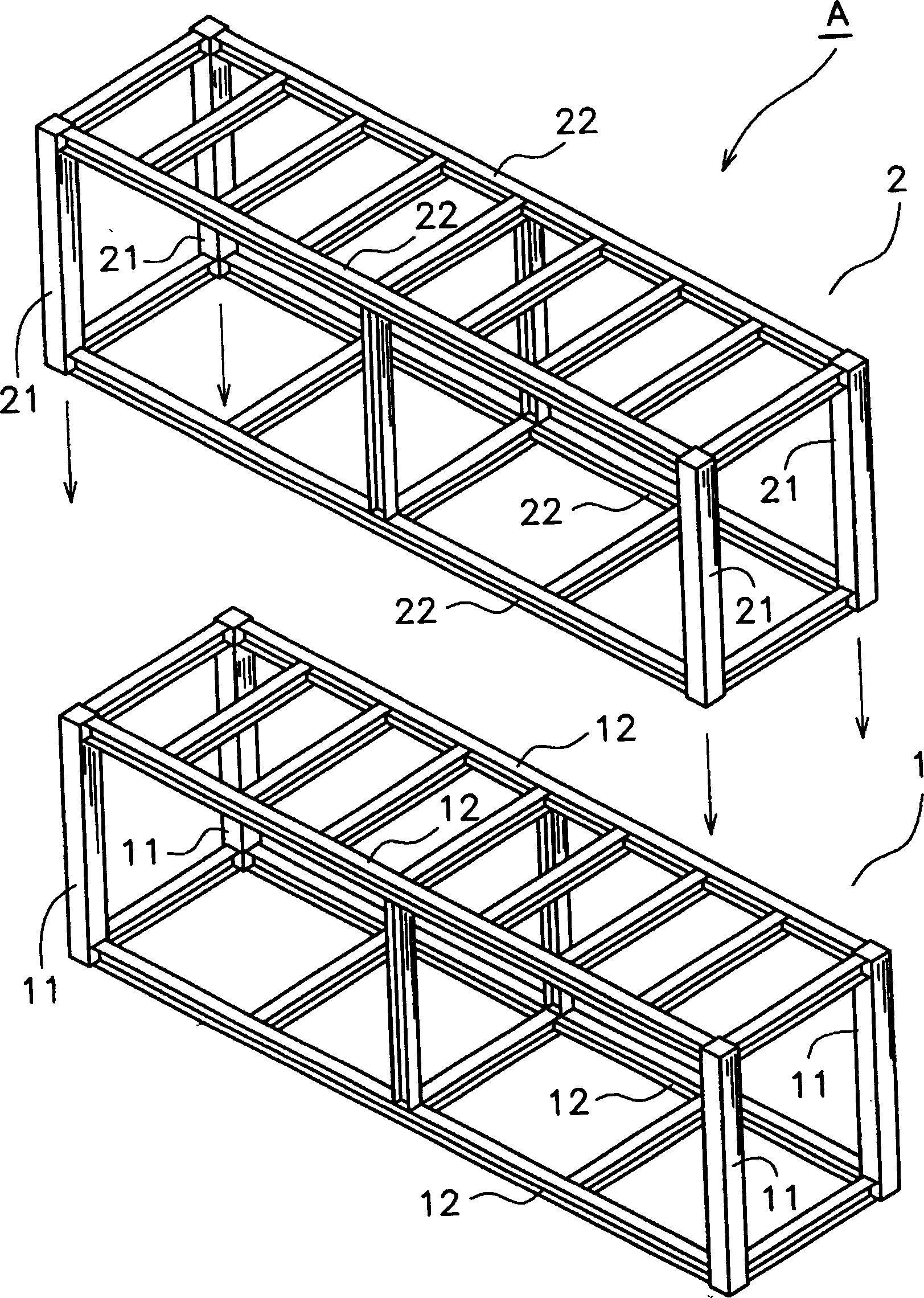Joint structure and method for building structural component unit