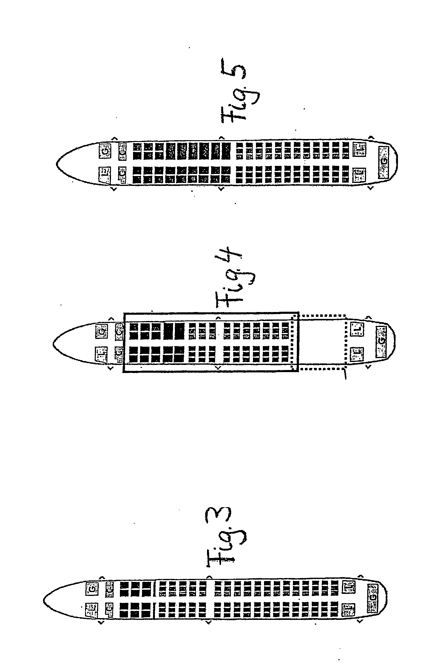 Method and device for adapting the seat row arrangement in passenger planes according to need