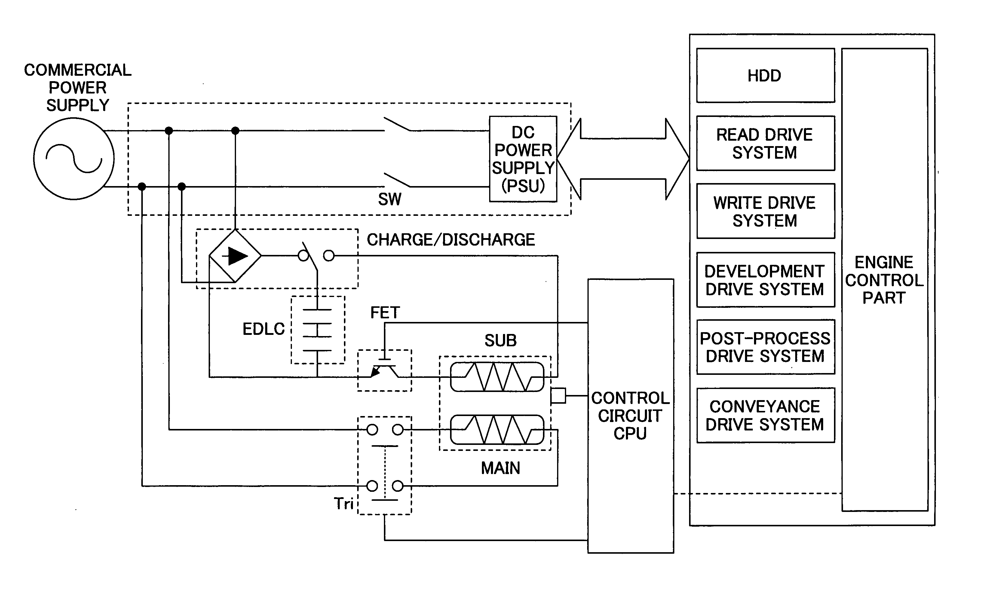 Electric power supply control device, heating device and fixing device