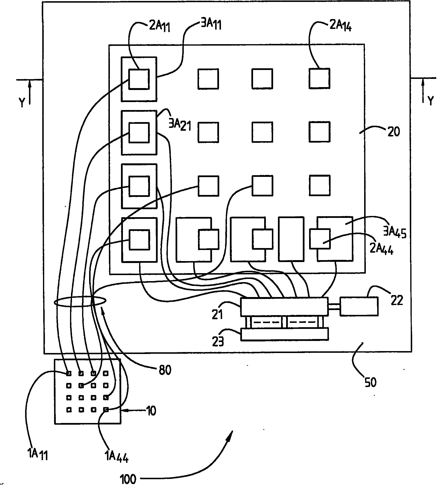 An arrangement for optical representation and wireless communication