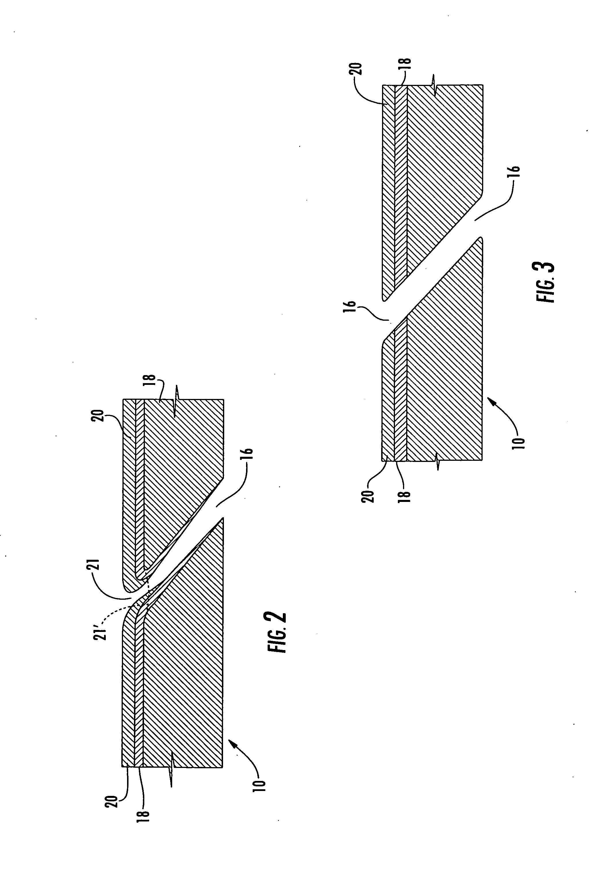 Method and apparatus for stripping holes in a metal substrate