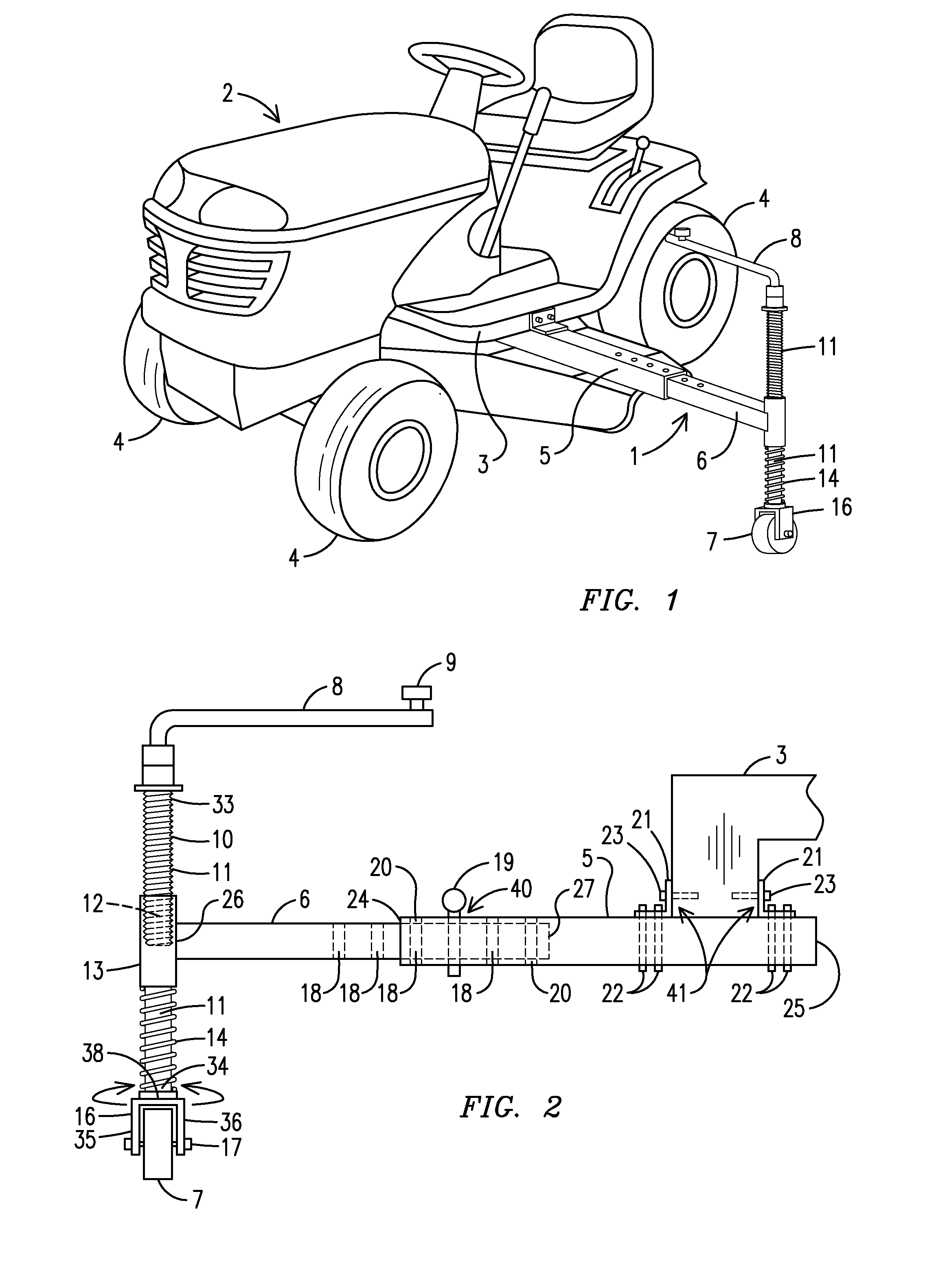 Riding lawnmower outrigger