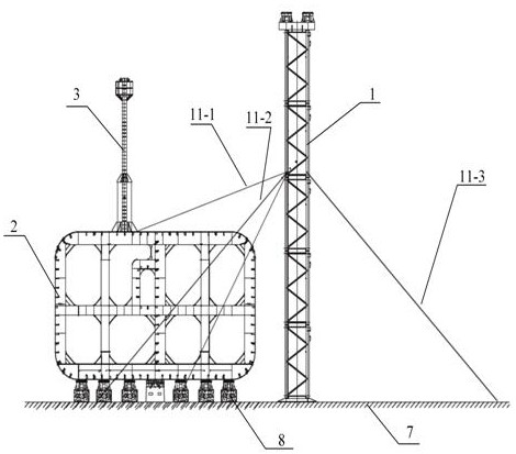 High support device of semi-submersible type hoisting and disassembling platform