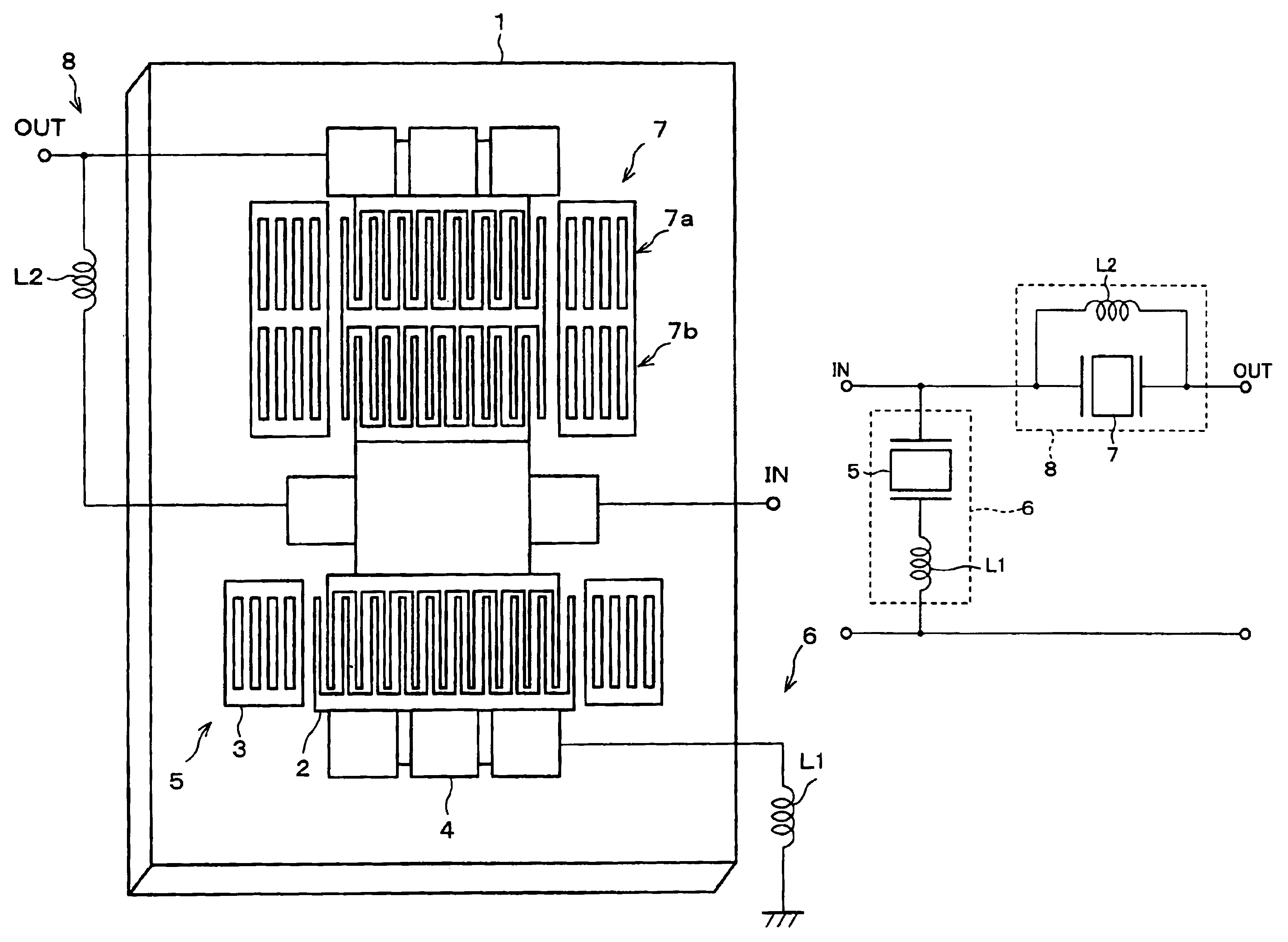 Ladder-type filter, branching filter, and communication device