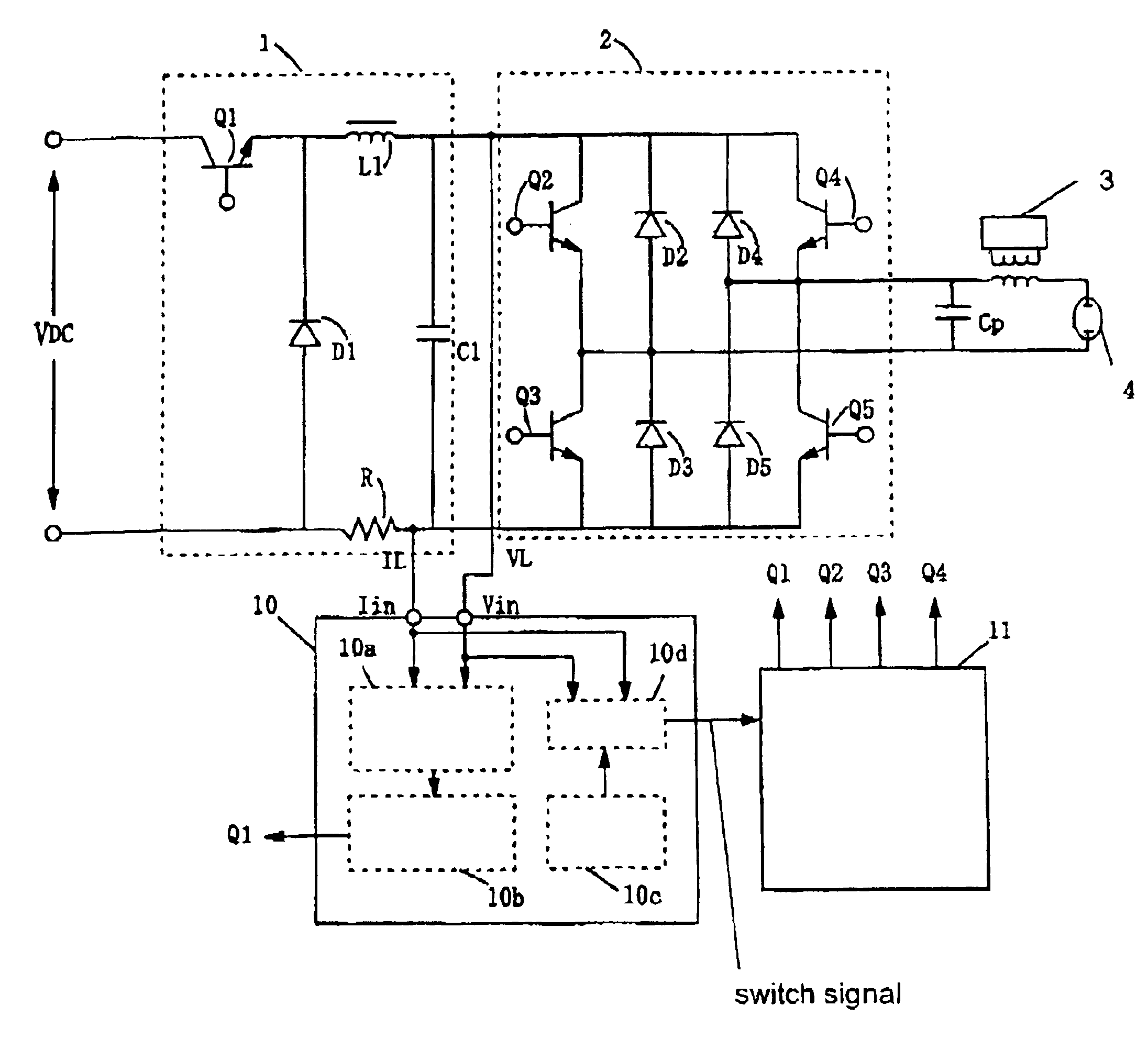 Device for operating a high pressure discharge lamp