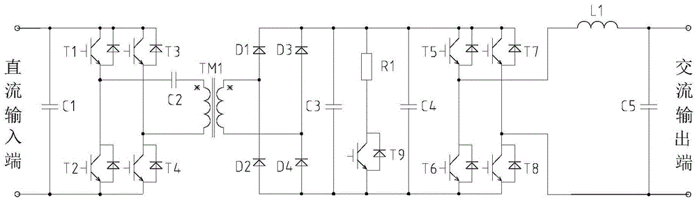 A high-frequency isolated frequency conversion device based on pulse width splitting and its control method