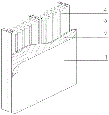 Non-load-bearing indoor wooden partition wall and construction method thereof