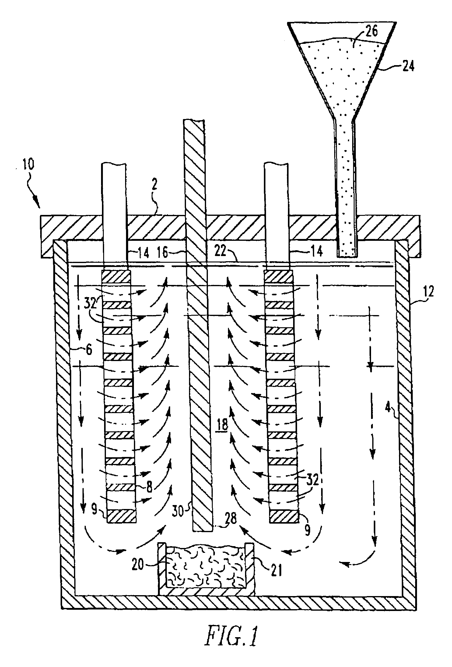 Anode for use in aluminum producing electrolytic cell