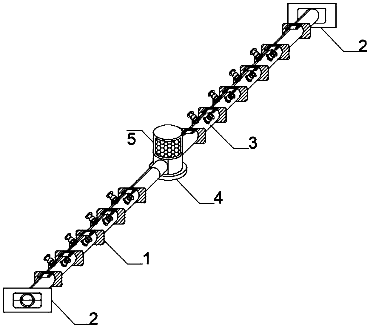 Flexible pipe radiator based on fluorine plastic pipe