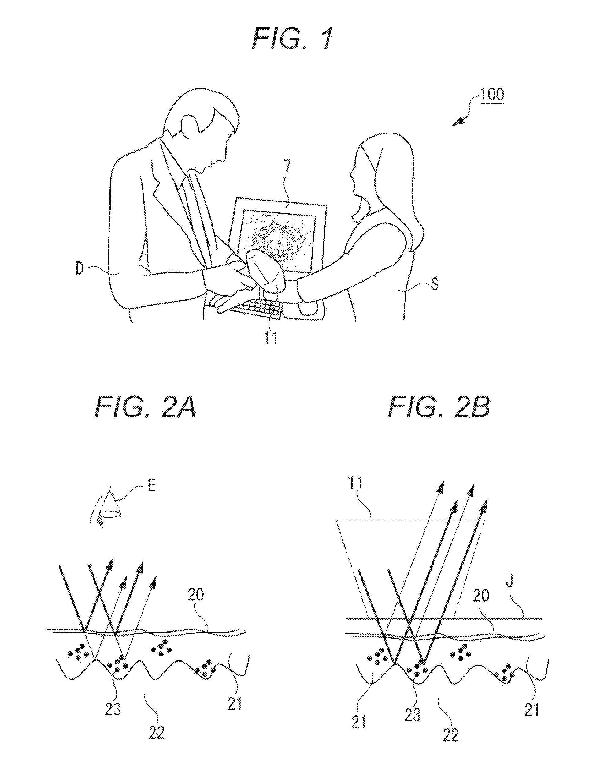 Medical skin examination device