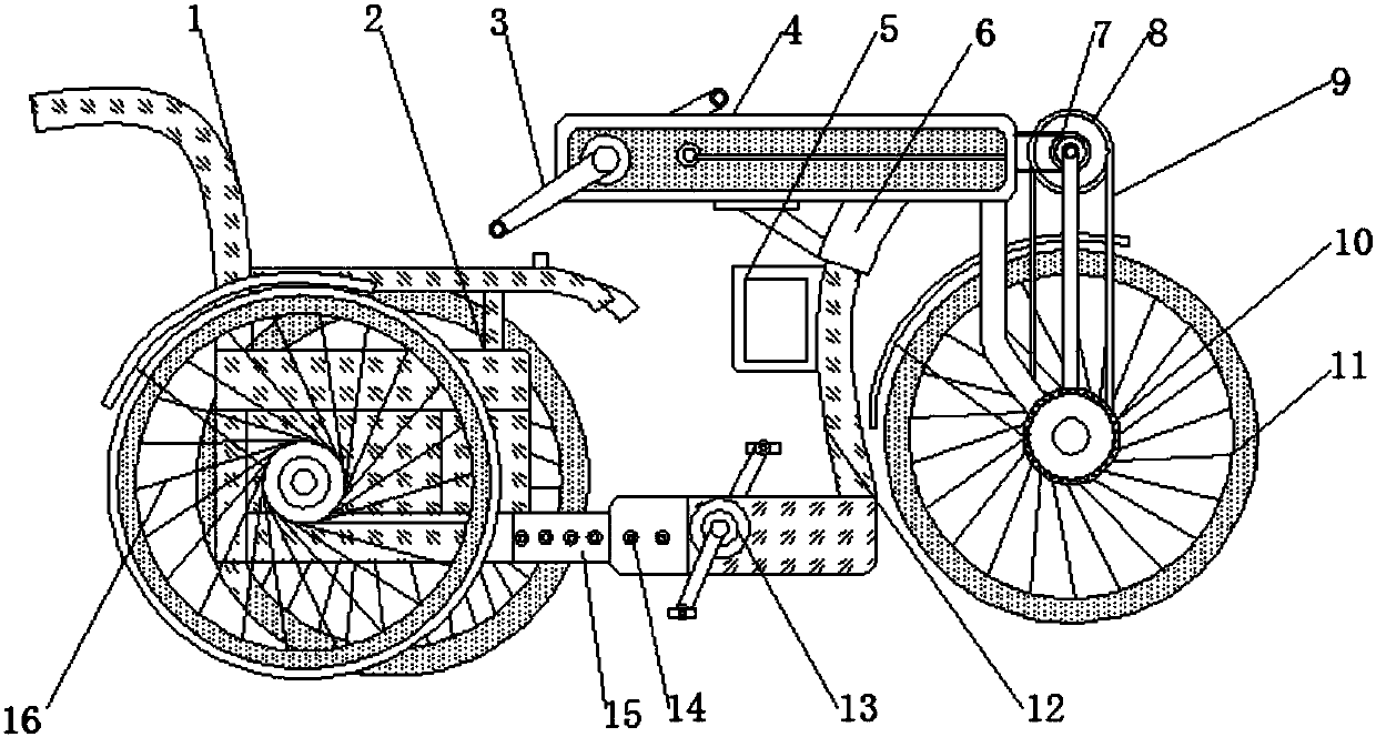 Novel bicycle driving equipment