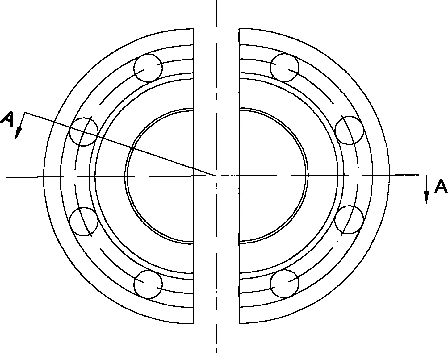 Device for testing flow characteristics of gas-gas nozzle