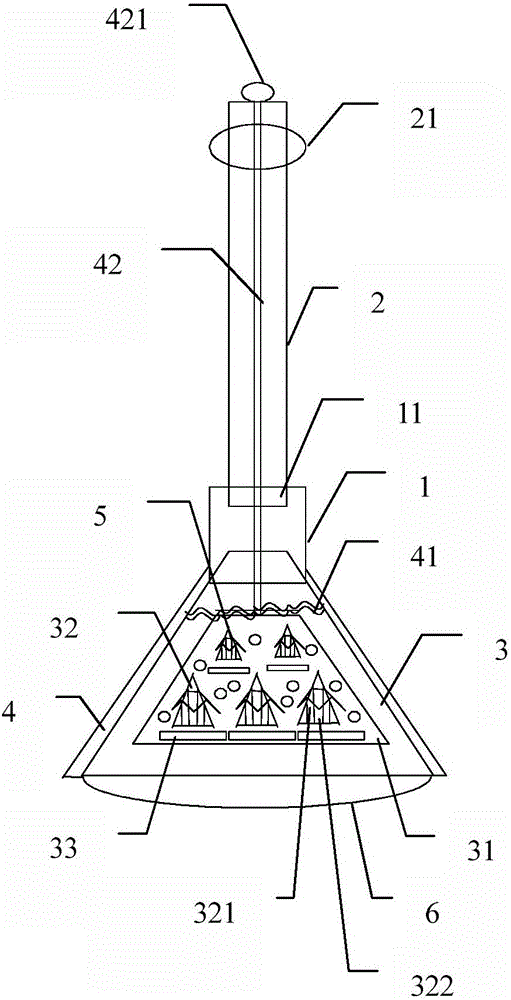 Cleaning device with clamping structure