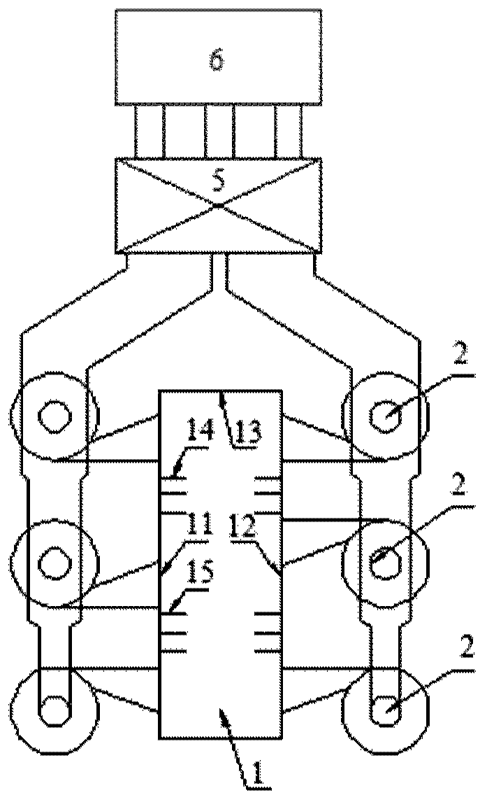 Circulating fluidized bed boiler with independent double flue