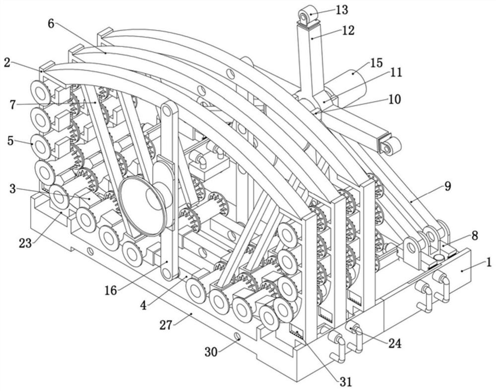 Negative ring introducing device for super-large-section quasi-rectangular pipe jacking construction steel structure