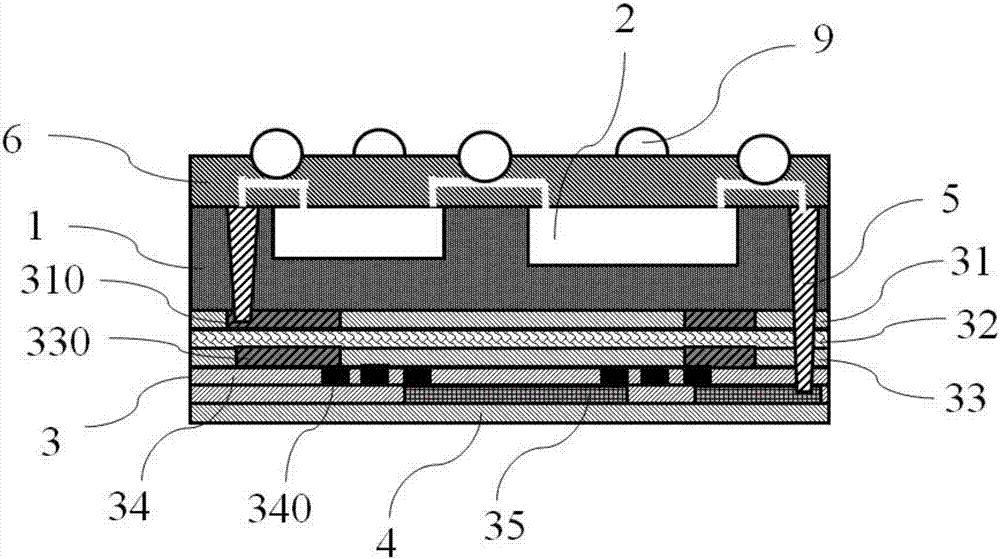 Chip packaging structure and method of integrated passive element