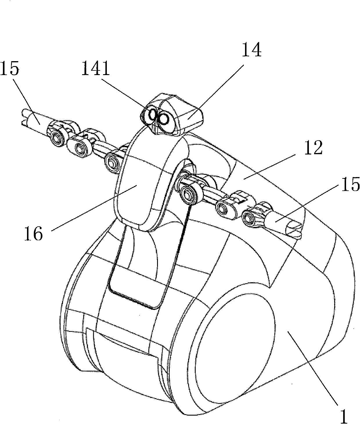 Manned household service robot structure