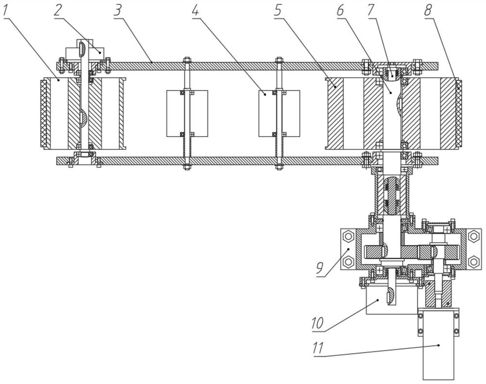 A crawler sled compound walking polar robot