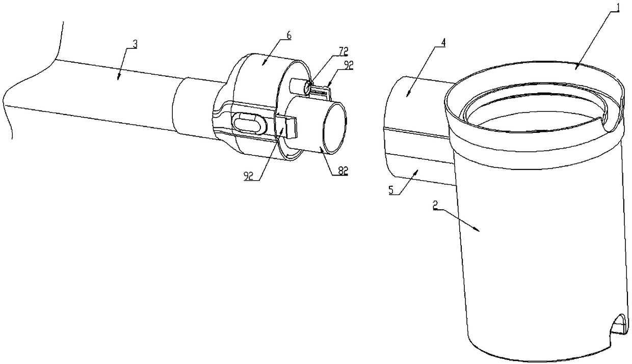 Assembly structure for dust collector and dust collector