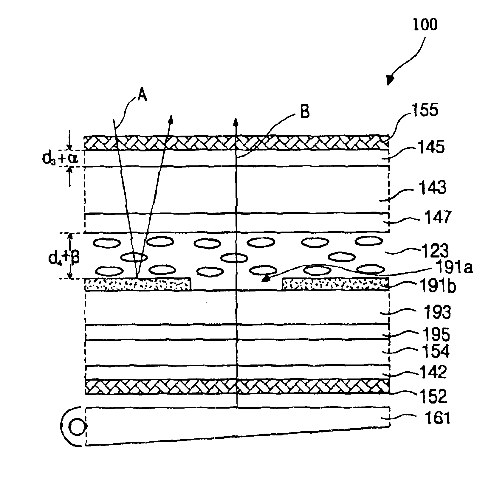 Transflective liquid crystal display with particular first and second adjusted thickness and method of fabricating the same