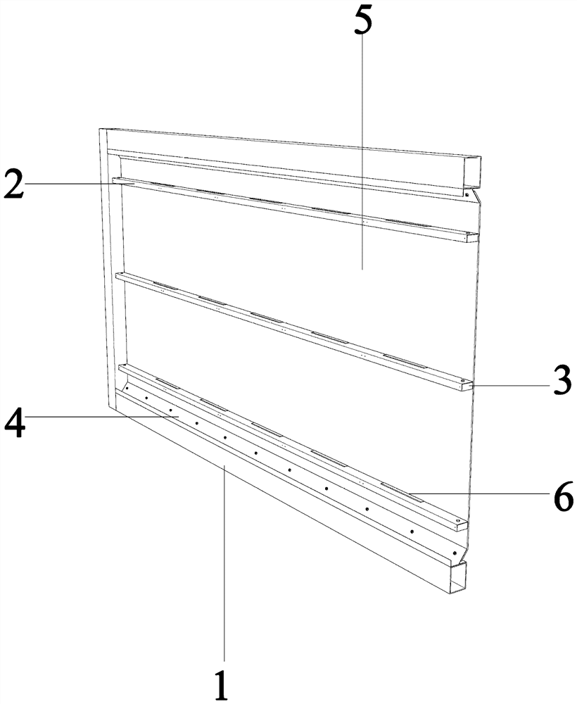 Mounting structure and method for container building peripheral guard plate