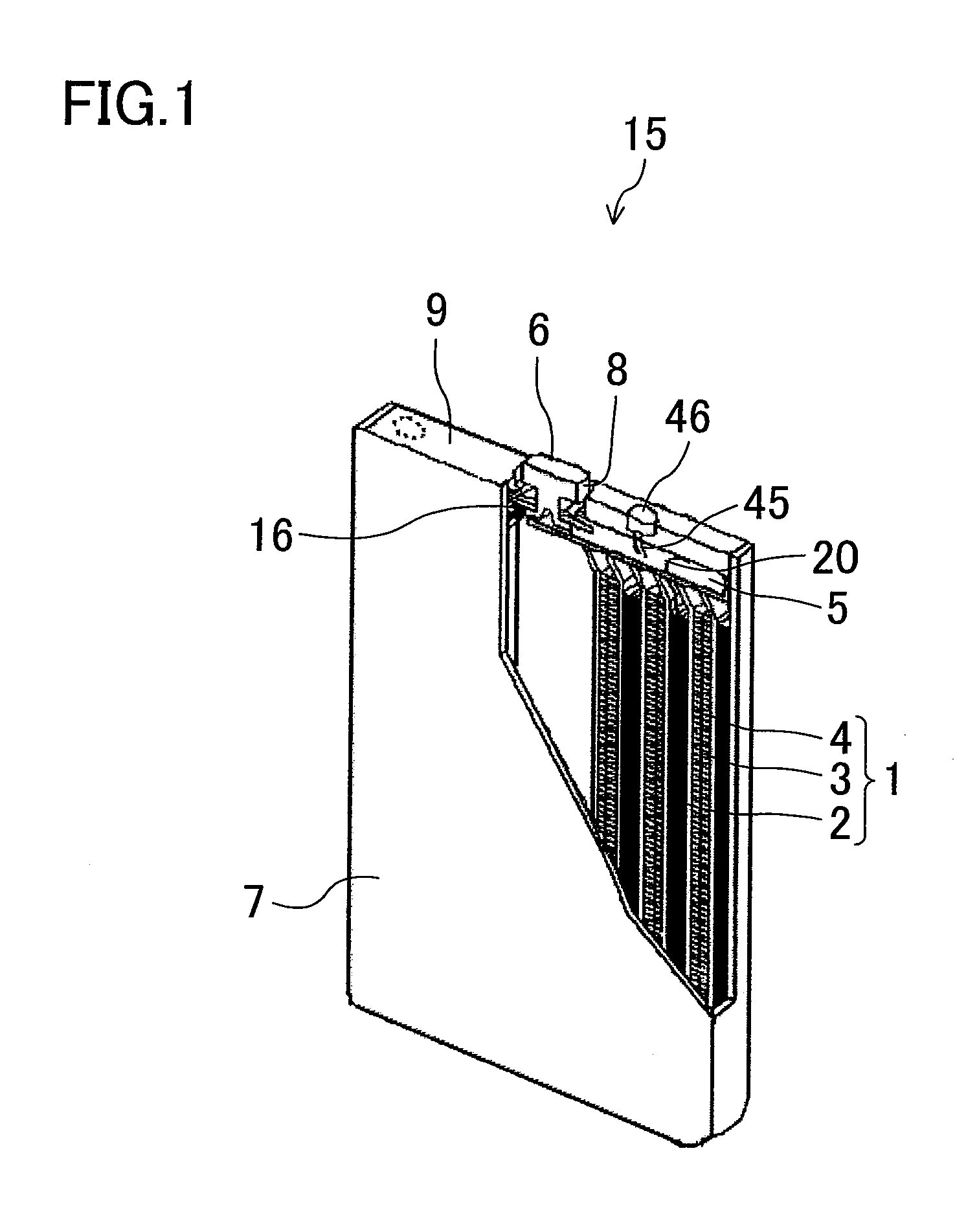 Positive electrode for nonaqueous battery, electrode group for nonaqueous battery and method for producing the same, and rectangular nonaqueous secondary battery and method for producing the same