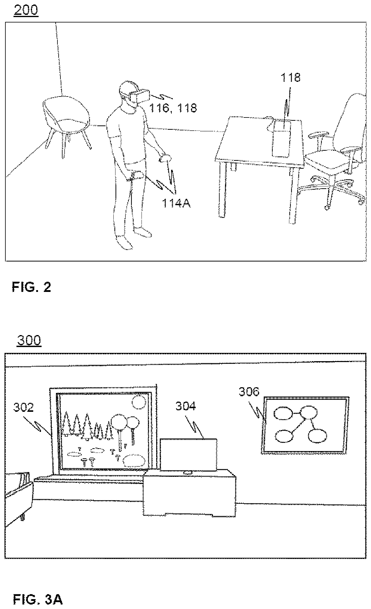 Electronic arrangement for therapeutic interventions utilizing virtual or augmented reality and related method