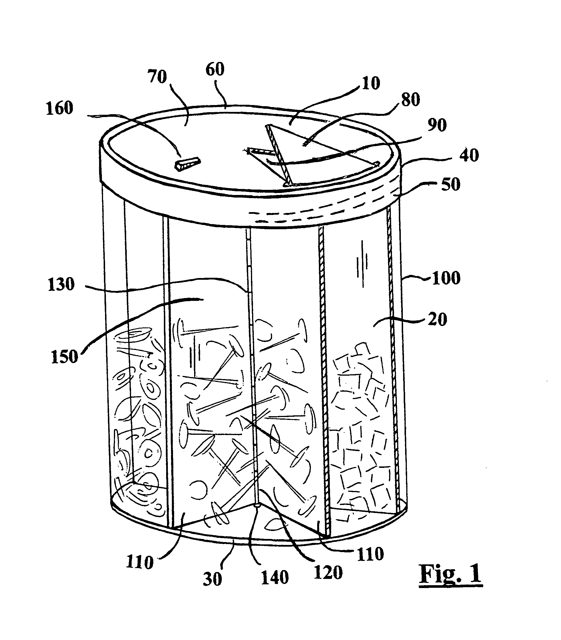 Self-adjusting container