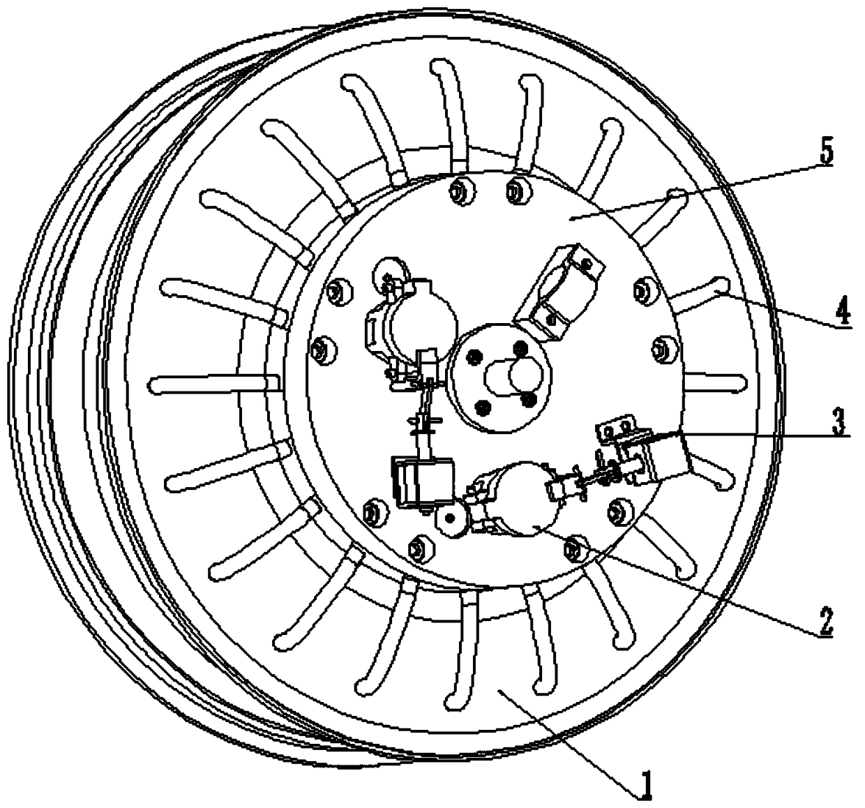 Device for simulating fast deflation of tire burst in automobile