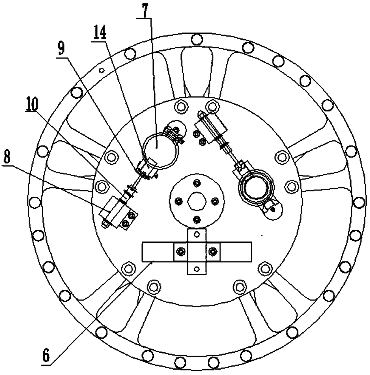 Device for simulating fast deflation of tire burst in automobile