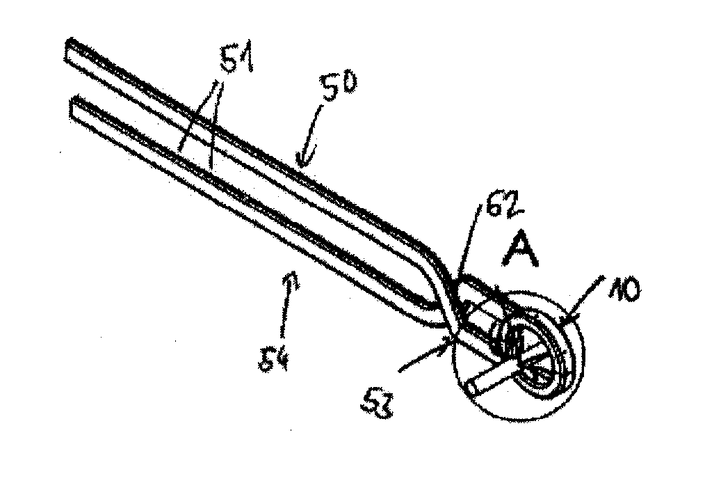Device for communicably coupling a first and a second organ body