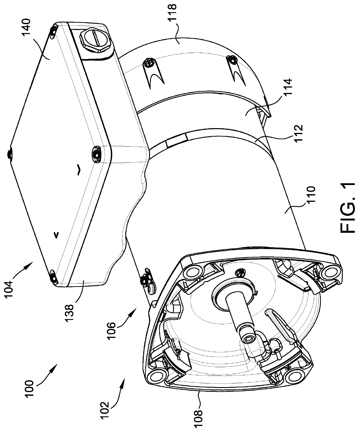 Electric machine assembly having a wire guiding structure