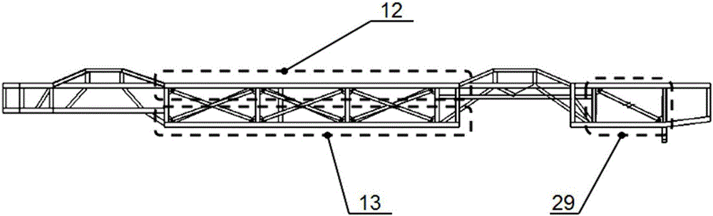 Universal pure-electric bus underframe structure