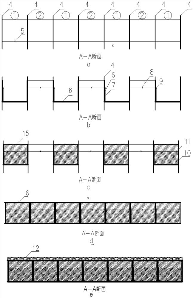 Foam light soil replacing and filling soft foundation construction method suitable for coastal airport reconstruction and extension project