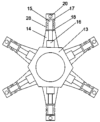 Six-station rotary table device for processing rocker arm seat