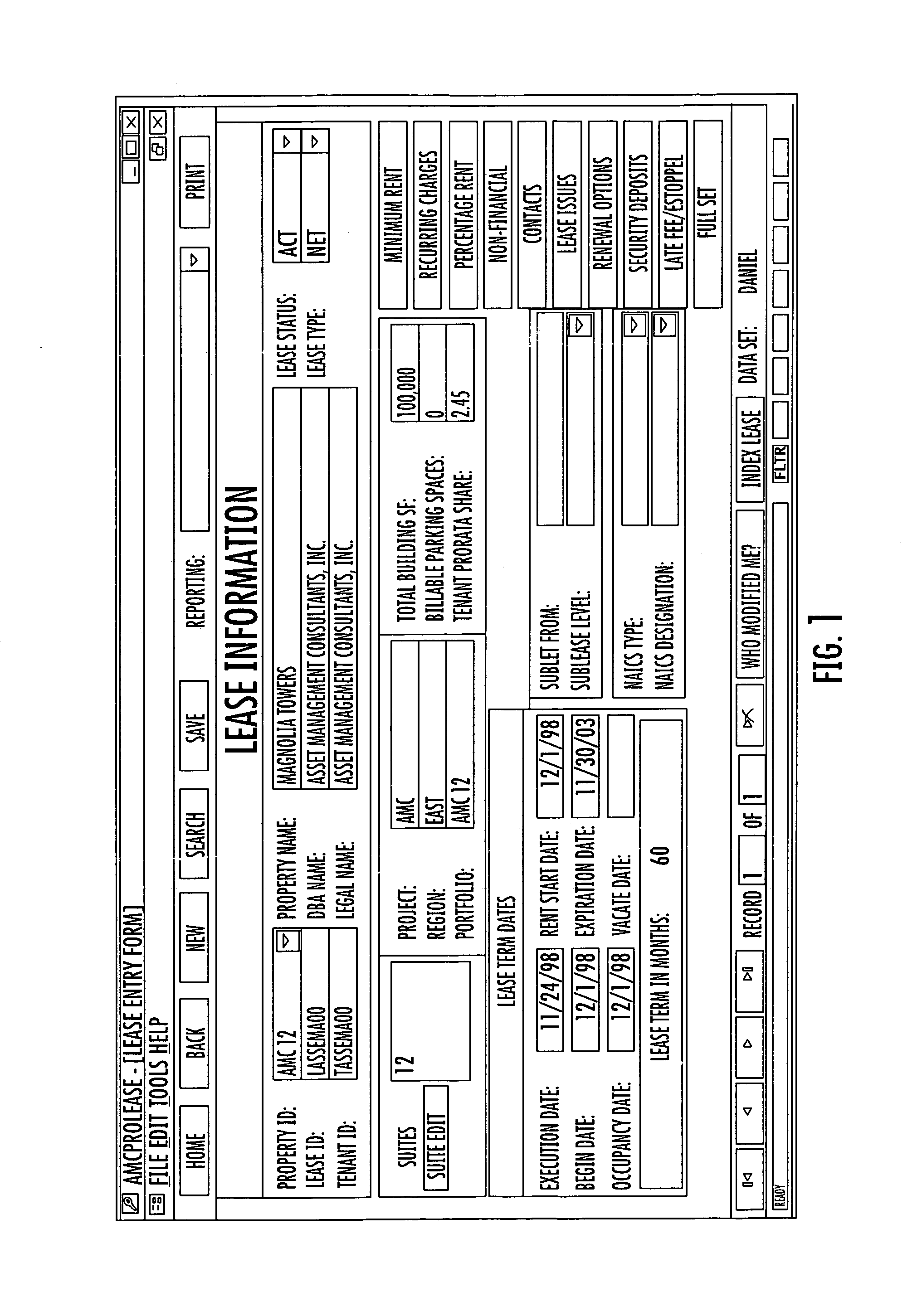 Electronic information management system for abstracting and reporting document information