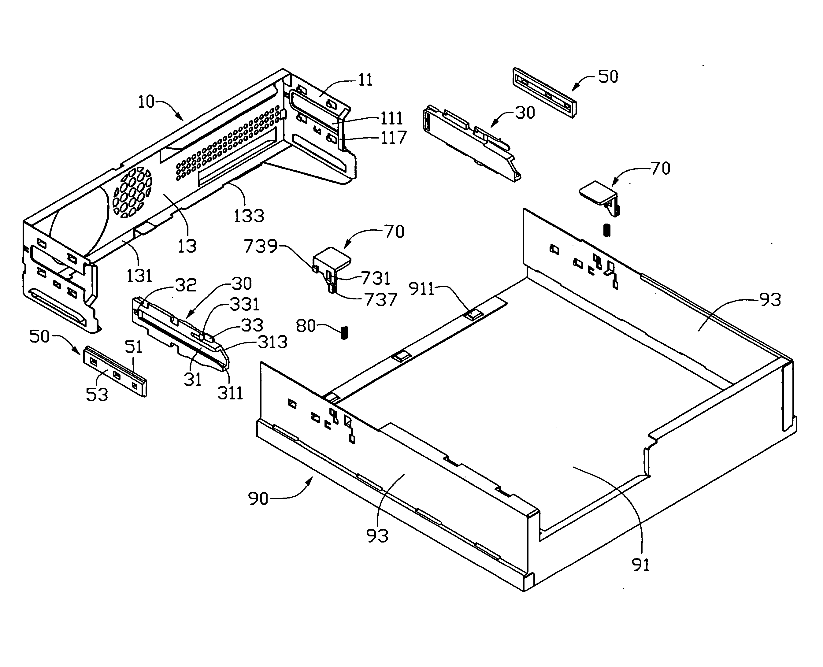 Mounting assembly of computer enclosure