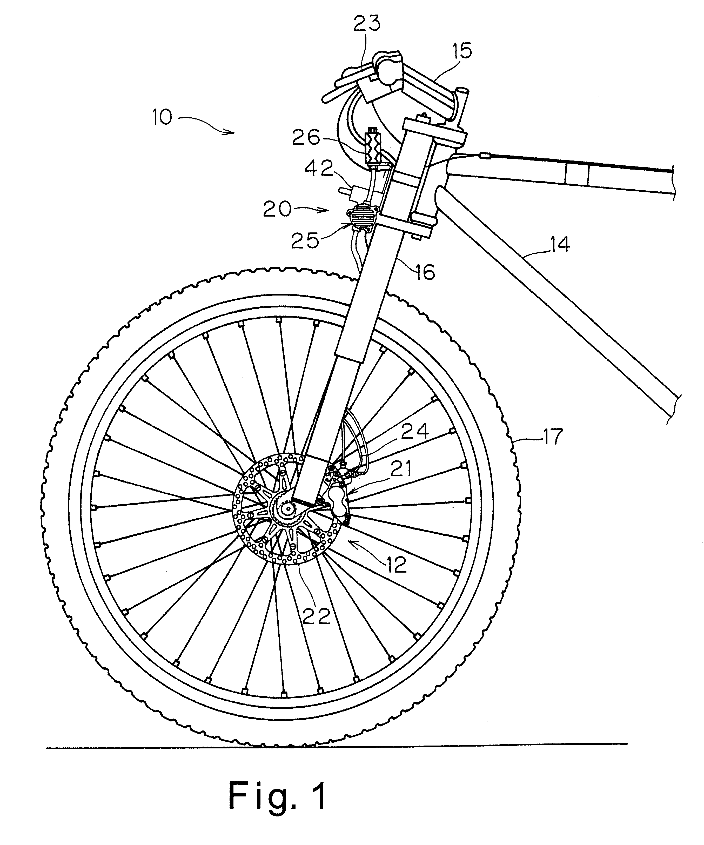 Fluid cooled disc brake for bicycle