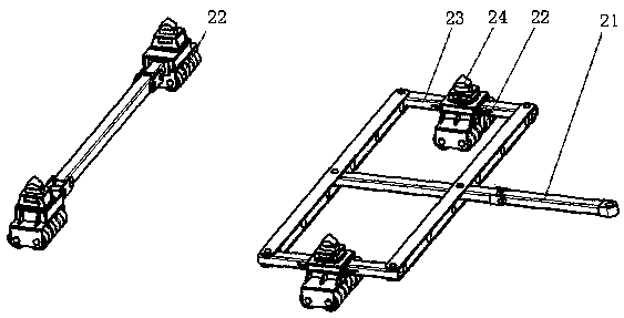 Traction row wheel type container carrying system