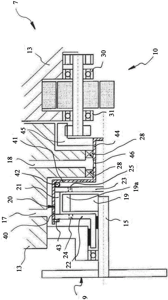 Pumping device for pumping oil from a reservoir to a transmission of a motor vehicle