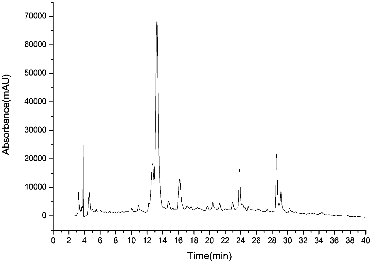 Symplocos paniculata fruit compound high-speed countercurrent chromatography preparation method