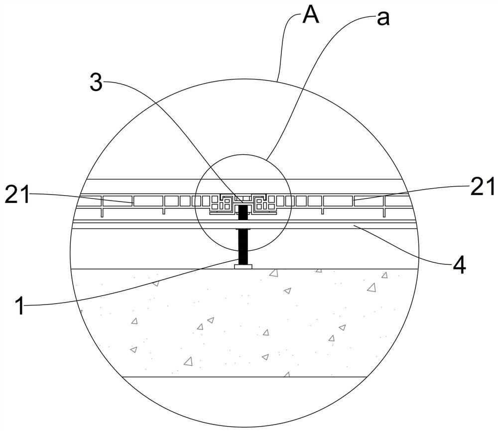 Fabricated ground overhead leveling system and mounting method thereof