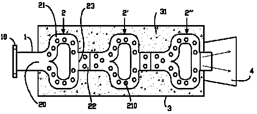 Hedging type exhaust silencer