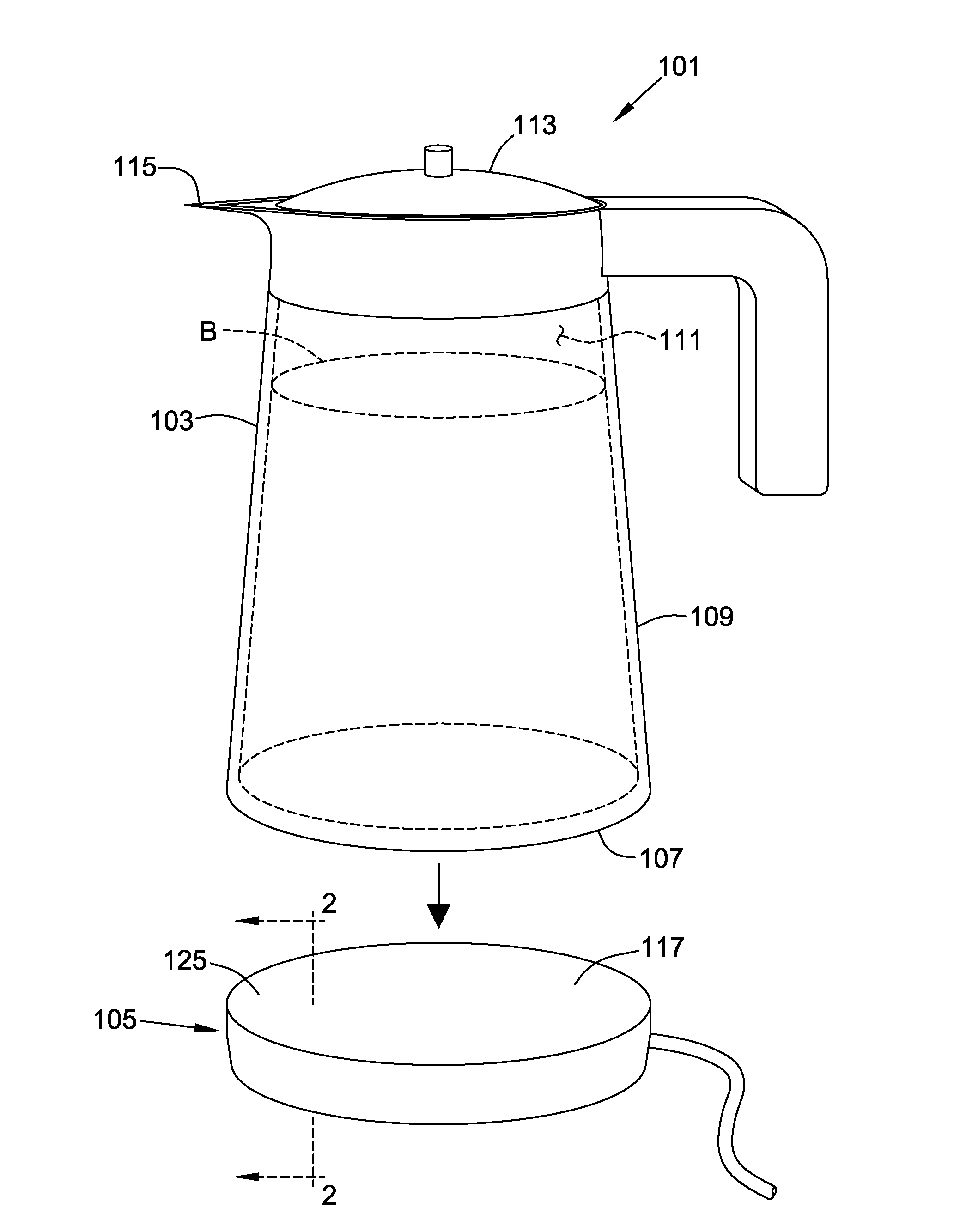 Portable container system for heating a beverage