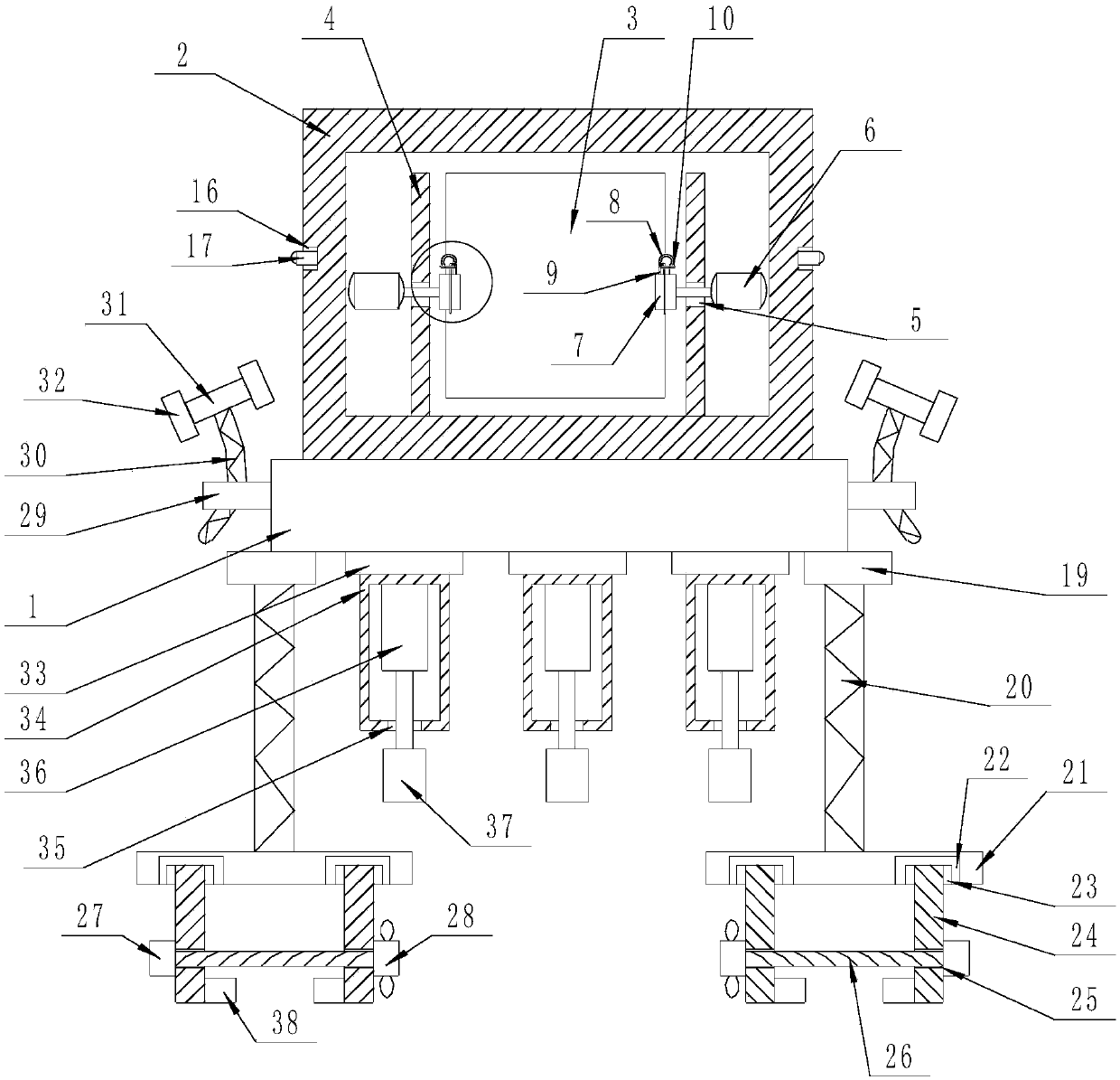 A water carrying device with automatic surface garbage removal